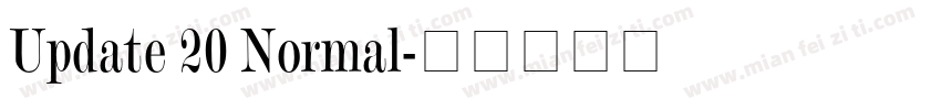 Update 20 Normal字体转换